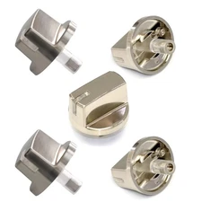 Silver 5PCS Burner Stove Control Knob Replace Part For LG Range Gas Cooktop
