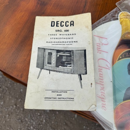 Vintage Decca Radiogram Cabinet Mid-Century Tambour Doors SRG 600 Record Player - Picture 18 of 24
