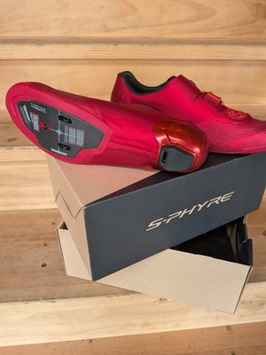 Shimano S-Phyre SH-RC902 SPD-SL Road Cycling Shoes Size 41.5 Red
