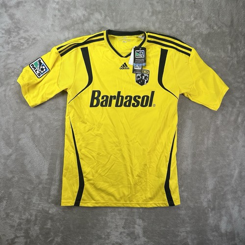 Camiseta de fútbol amarilla Columbus Crew SC Adidas Barbasol MLS para hombre mediana mediana M #46 - Imagen 1 de 9