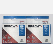 Arrow 508 Heavy Duty T50 1/2-Inch Staples for Upholstery, Construction -2 Pack