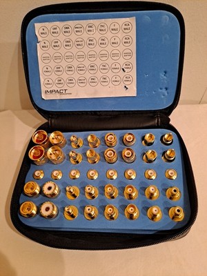 Impact Acoustics 40pc Testing Adapter Connector Kit Gold Plating With Case