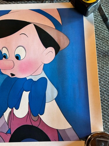 "Póster artístico de cricket vintage de Walt Disney Pinocho y Peñique 18"" x 24"" (1940)" - Imagen 4 de 5