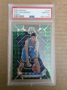 2022 Panini Mosaic #236 Chet Holmgren (RC) Mosaic Green PSA 10