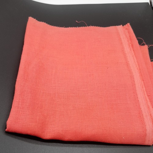 Cayenne Orange Irish Linen - 100% Natural Fabric - FY28- 60" x15" approx - Picture 2 of 6