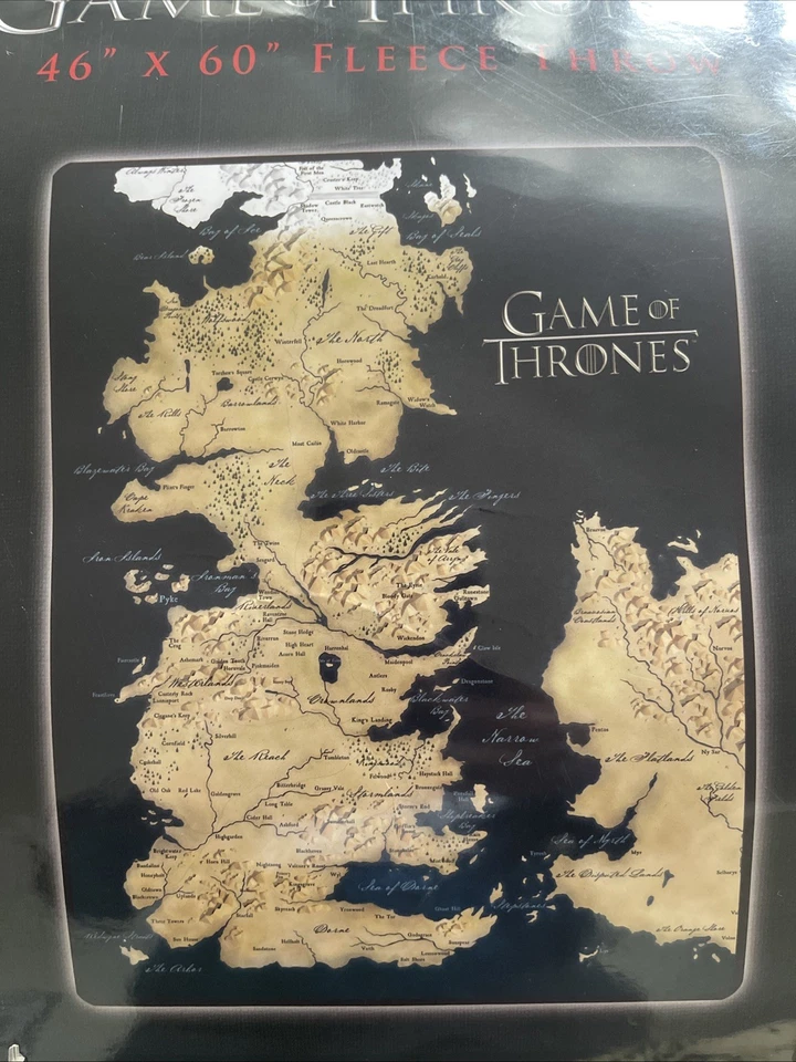 Manta polar mapa de Poniente de Juego de Tronos conejo Tanaka 46x60 Foto 2 de 3