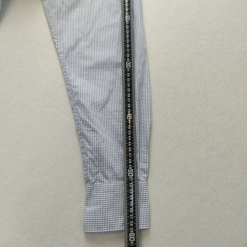 Camisa de vestir Van Heusen para hombre talla 41/86 ajuste a medida patrón azul 100 % algodón - Imagen 12 de 15