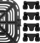 Air Fryer Rubber Bumpers, 4 1.2*0.7*0.5'' for Inatant Gourmia Cosori, Black 
