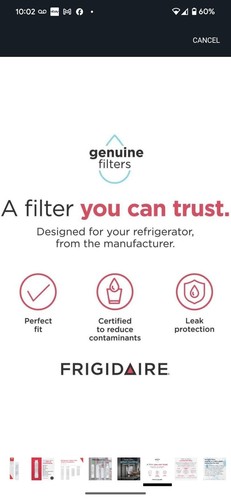 2PACK FIt For Frigidaire EPTWFU01 Pure Source Ultra II Refrigerator Water Filter - Picture 6 of 11
