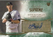 2014 Topps Supreme Simply Supreme Autographs Green #SSUEBU Eddie Butler Auto /45