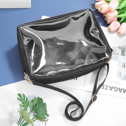  Borsa a tracolla trasparente borsa a tracolla tracolla tracolla regolabile borsa da viaggio tracolla - Foto 4 di 12