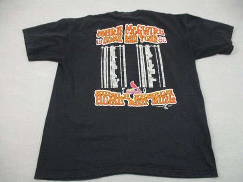Vintage St. Louis Cardinals Shirt Men 2XL Black Mark McGwire 1998 Home Run Tour - Bild 4 von 10