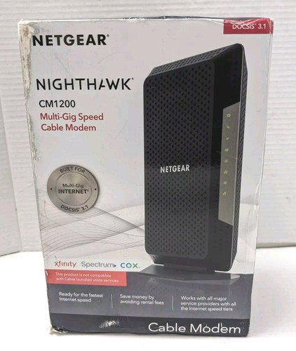 NETGEAR Nighthawk CM1200-100NAS DOCSIS 3.1 Cable Modem - Picture 1 of 7