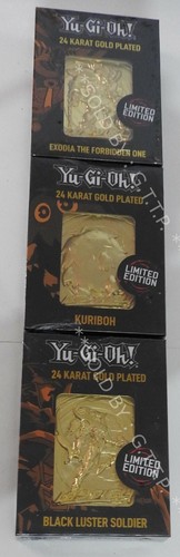 YUGIOH! - 24K GOLD PLATED COLLECTABLE (x3) - LIMITED EDITION - SET 2 FREE UK P&P - Picture 7 of 7
