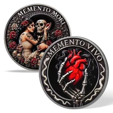 Memento Mori Coin-Life & Death Symbol -Inspiring Gift for Daily Stoic Practice
