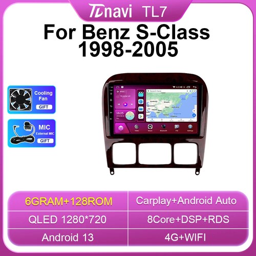 For Mercedes Benz S Class 1998-2005 Carplay GPS Screen Android Car Radio Stereo - Picture 29 of 32