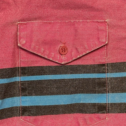 Vintage Pink Wrangler Brushpopper Western Cowboy Shirt X-Long Tails 16 - 33 - Picture 2 of 5