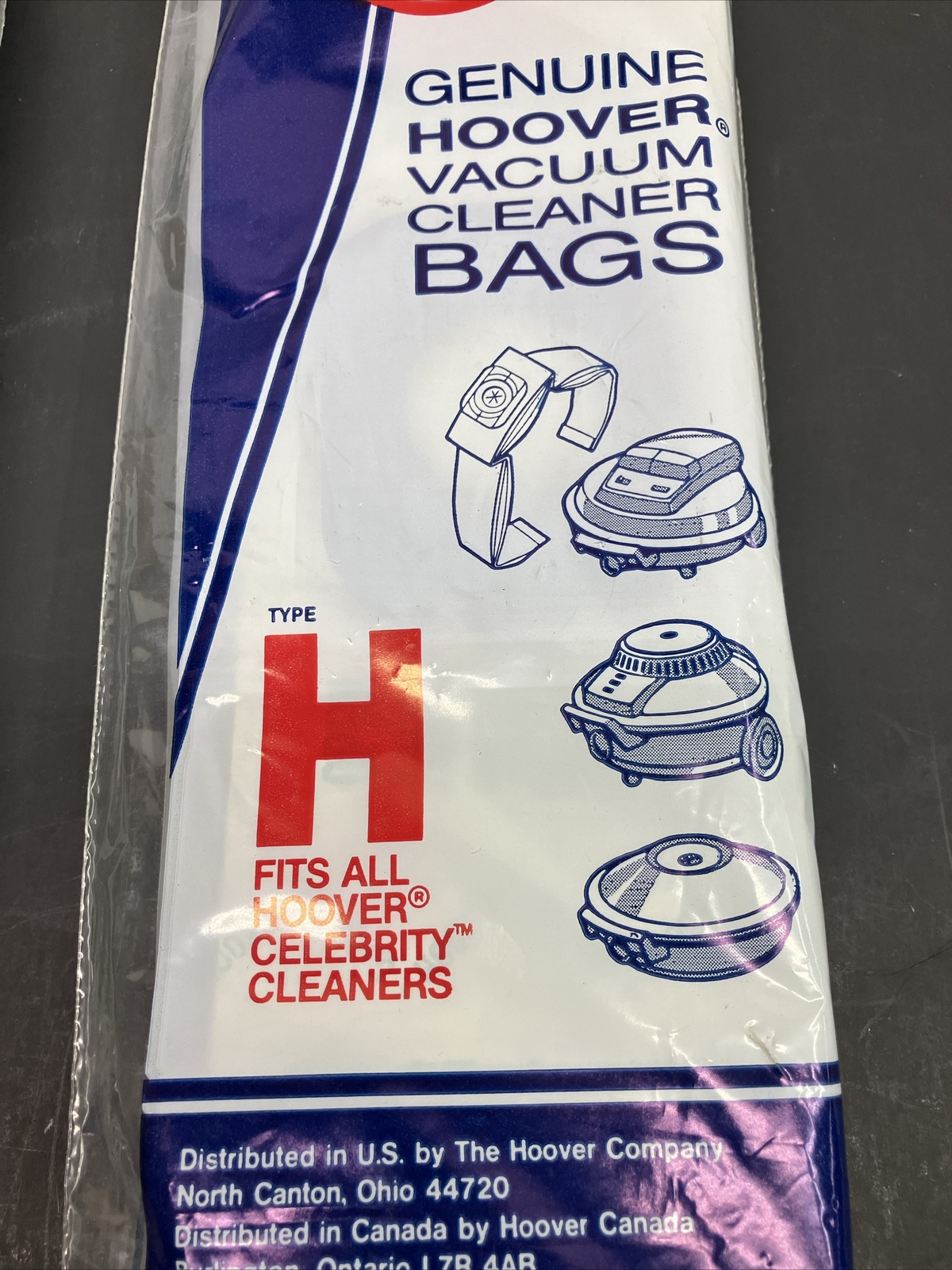 2 Hoover Type H Vacuum Bags for Canisters 3 Pack Genuine Hoover New