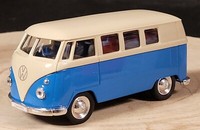 Vw / Volkswagen T1 Bus , Bully , 1963 , Welly , Blau , 1 : 38