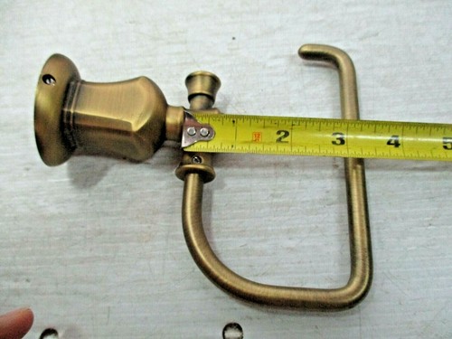 3 gebürstetes/trommeltes Messing halbrund HANDTUCHRINGE & TOILETTENPAPIER Ring Wandhalterung - Bild 9 von 12
