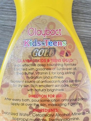 Olaybact honey brightening Kids And Teens Gold Lotion. Fave - Bild 4 von 4