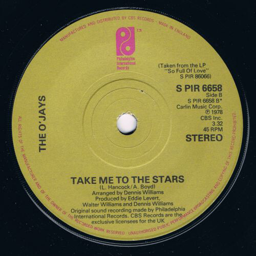 The O'Jays - Brandy (7", Single, Sol) - Bild 2 von 2