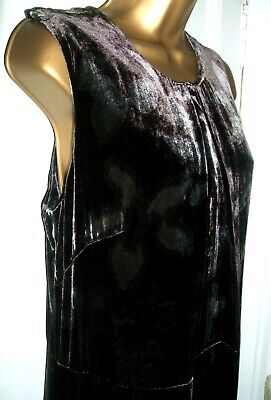 POETRY Beautiful Silk Velvet Dress 10 rich brown contrast patterned Midi length eBay