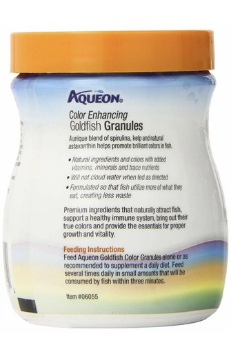 Aqueon Color Enhancing Goldfish Granules Blend Of Astaxanthin And Spirulina 3 OZ - Picture 3 of 3