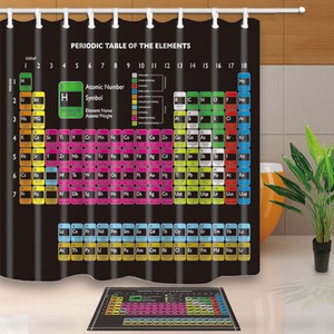 Chemistry-Bathroom-Shower-Curtain-set-Periodic-table-of-elements-Bath-curtain