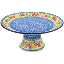 Polish Pottery Cake Stand 12" Ceramika Artystyczna Fall Vibes