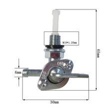Replacement fuel shutoff petcock for gasoline generators and small equipment