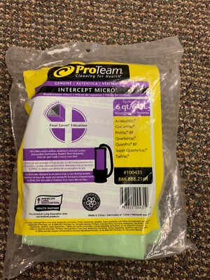 Genuine ProTeam BackPack Vacuum Cleaner Bag 100431 QuarterVac TailVaC QuietPRO
