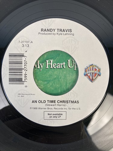 Randy Travis 45 RPM An Old Time Christmas W/ Photo Picture Sleeve EUC Clean - Picture 7 of 9