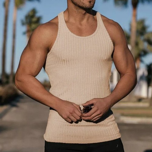 Herren Fitness Tank Top Muskelshirt Bodybuilding T-Shirt Top Sport Gym Unterhemd - Bild 15 von 17