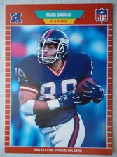 NFL 281 Mark Bavaro New York Giants Pro Set 1989