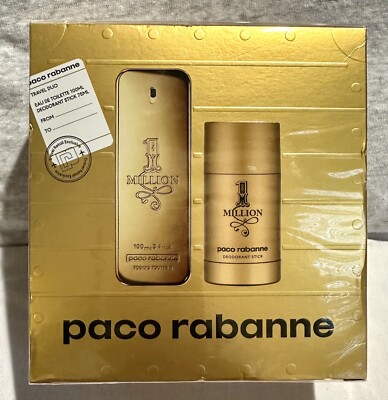 1 Million by Paco Rabanne • 2pc Gift Set - Men • 3.4oz Cologne + Deodorant  Stick | eBay