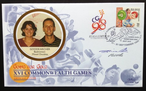 GB Benham 1998 XVI Commonwealth Games Cover, HANDSIGNIERT von Goode und Archer - Bild 1 von 2
