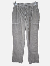 VINTAGE LL Bean Corduroy Pants Gray Pleated High Rise Womens Size 14 Regular USA