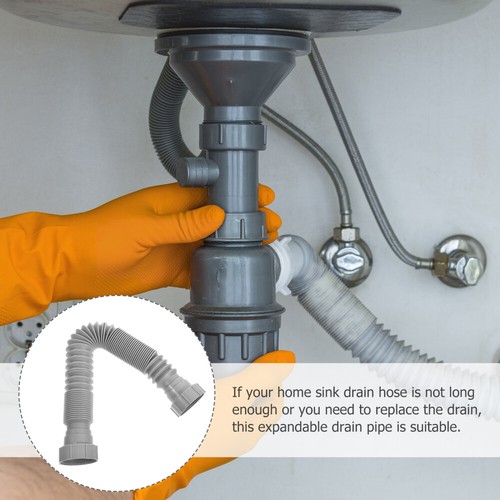 2 Pcs Drainage Connection Pipe for Kitchen Sink Flexible Bathroom - Picture 9 of 12