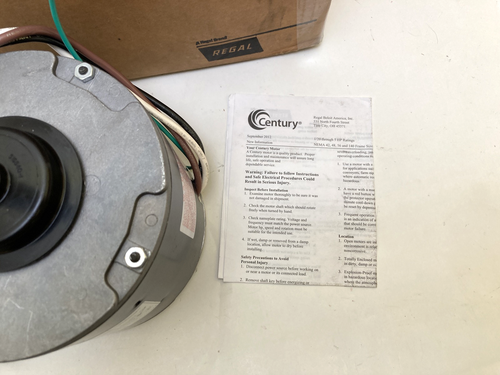 CENTURY OAN010 F48AD49A01 PSC 1/3 HP 1100 RPM 460V 48Y OAO Fan Motor Fast Ship! - Picture 4 of 5
