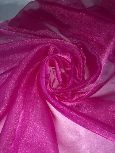 Tela de organza de cristal brillante velo transparente decoraciones de boda 114 cm de ancho - Imagen 19 de 64