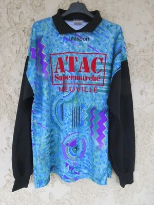 Maillot goal NEUVILLE porté n°1 UHLSPORT vintage 90's keeper shirt trikot L - Photo 1/3