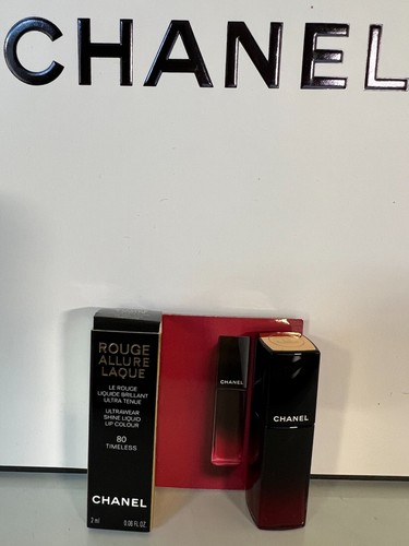 Chanel ROUGE ALLURE LAQUE Liquid Lip color #80 Timeless .06 oz 2ml MINI Size NEW - Picture 8 of 8