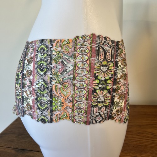 Victoria Secret Shortie Panties Medium, NWT, Net. See Through, Orange Pink Green - Picture 6 of 8