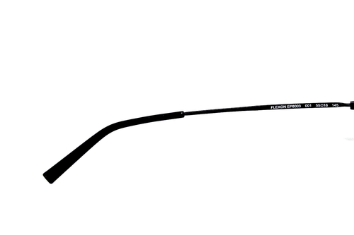 NUEVOS MARCOS DE GAFAS FLEXON EP8003 001 NEGROS AUTÉNTICOS 55-18-145 MM CON ESTUCHE - Imagen 6 de 8