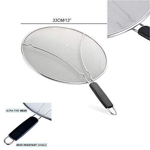 Grease Splatter Guard Screen for Frying Pan Food Strainer Kitchen Cooking - Picture 2 of 7