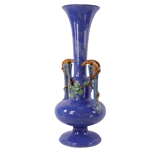 Majolika Keramik Vase Eidechsen nach Käfer groß H48cm um 1870 - Bild 7 von 15