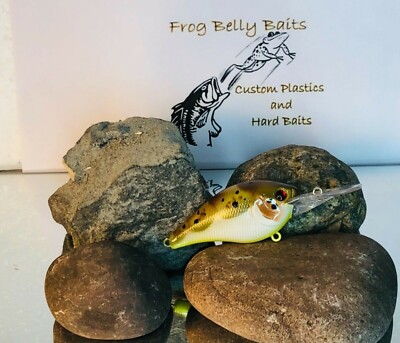 Custom Painted Crankbait 1.5 Medium Diver Frog Belly Baits