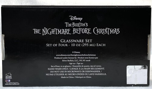 The Nightmare Before Christmas - Jack Skeleton - by Disney Set Of 4, 10 ounces - Picture 3 of 6