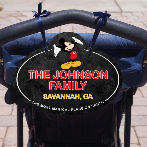 Custom Disney Stroller & Scooter Name Tag - Personalized Family ID Sign Parks - Picture 5 of 12